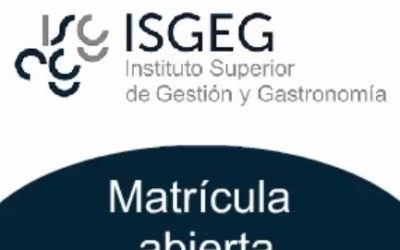 En noviembre matrículas abiertas para los cursos de gestión en restauración del Instituto Superior de Gestión y Gastronomía (ISGEG)